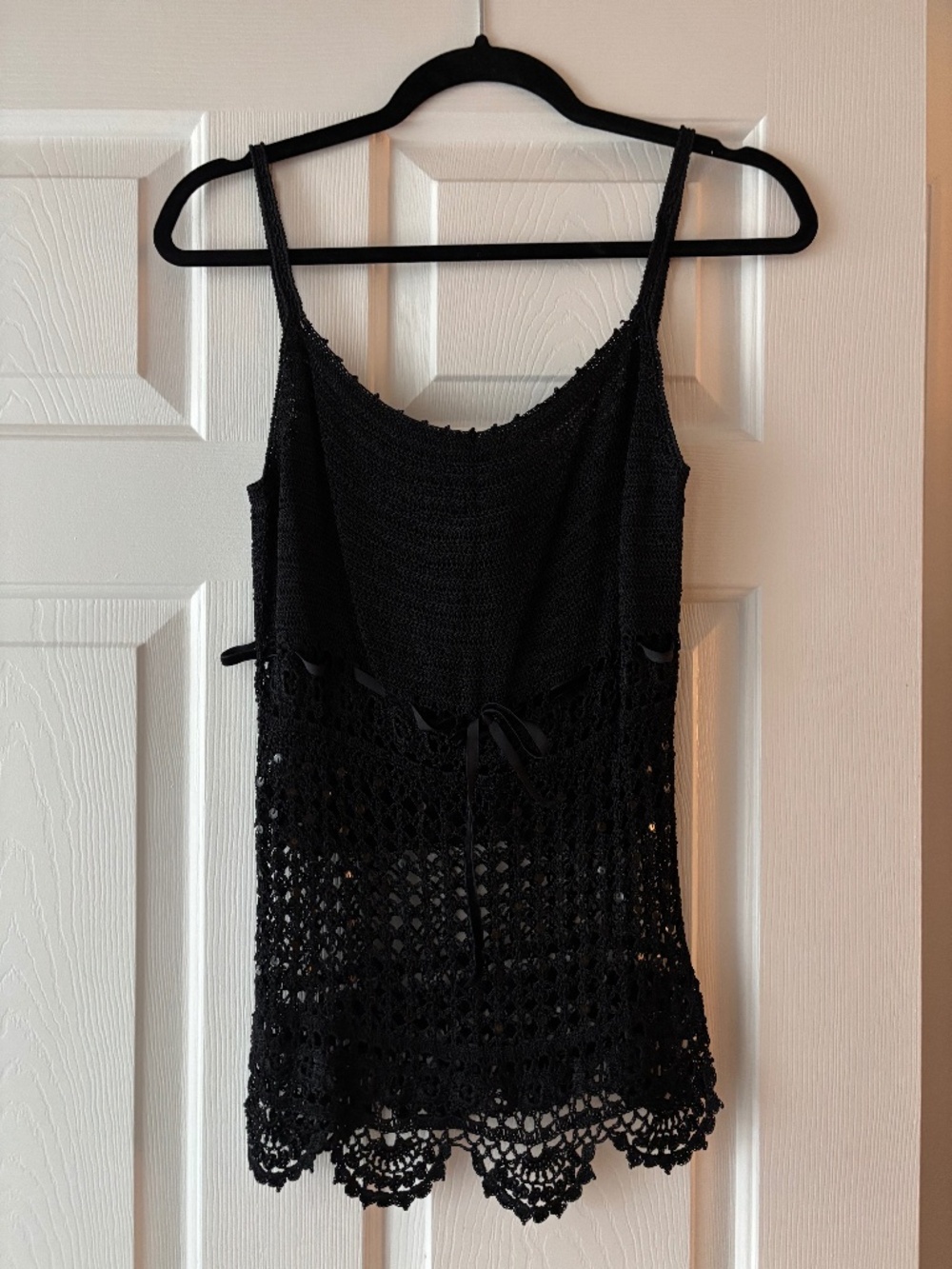 Black Crochet Tank